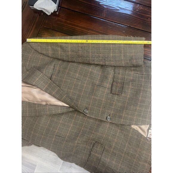 Polo Ralph Lauren Houndstooth 100% Lambs Wool Sports Blazer Jacket Size 44R - Picture 12 of 12